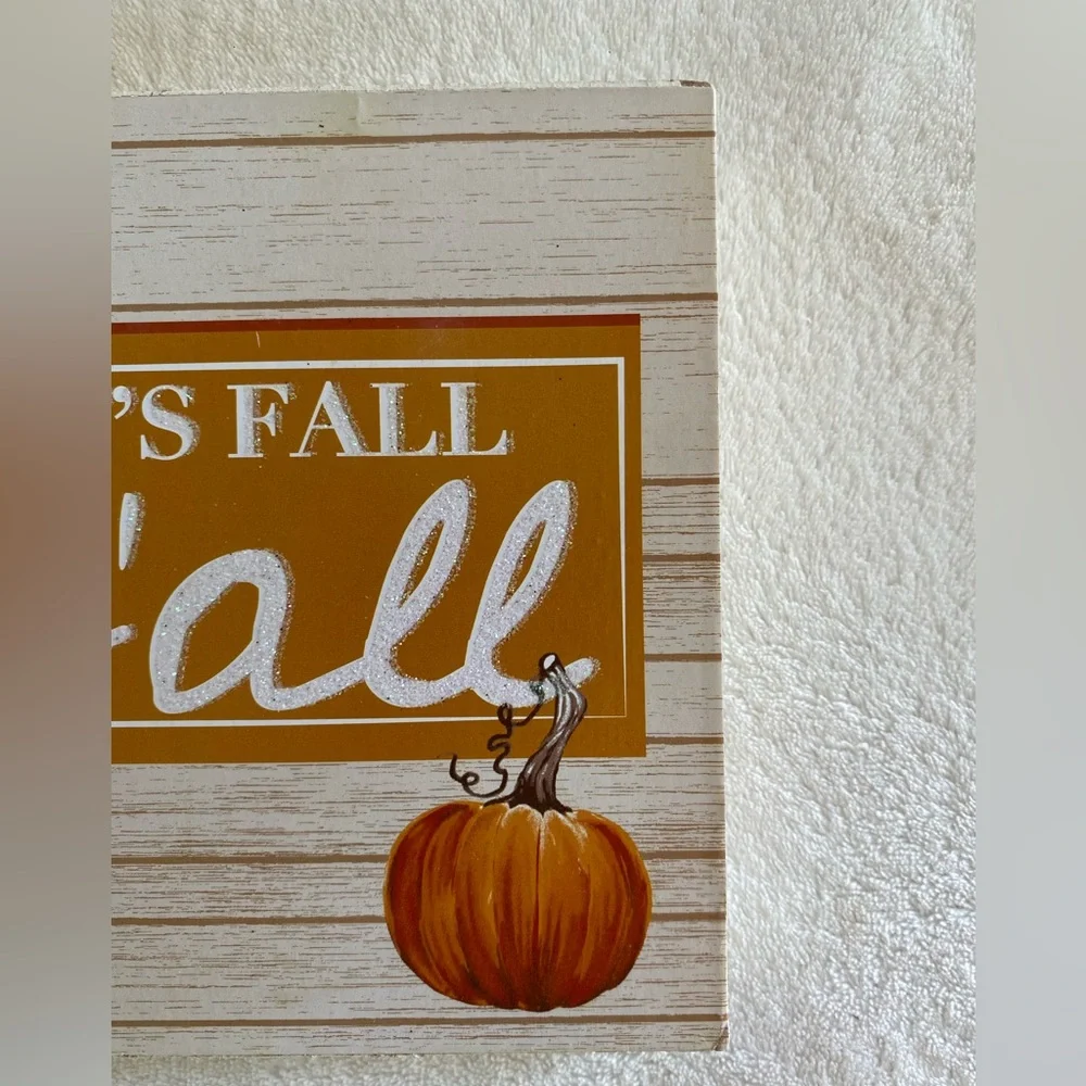 NWT Fall 3 Piece Bundle 2 Hanging Signs and 1 Shelf Sitter